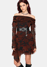 Allegra Bardot Beflockt Minikleid
