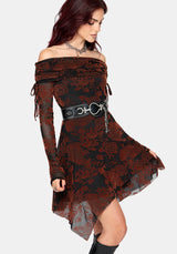 Allegra Bardot Beflockt Minikleid
