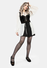 Nyla Samt Bestickt Ballerina Pumps