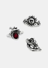 Corium Anatomisch Kette Rings Set Von 3