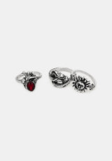 Corium Anatomisch Kette Rings Set Von 3