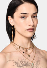Alexen Snake Disc Layered Necklace