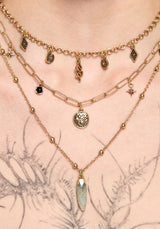 Alexen Snake Disc Layered Necklace