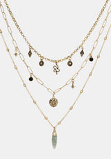 Alexen Snake Disc Layered Necklace