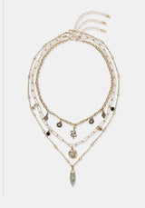 Alexen Snake Disc Layered Necklace