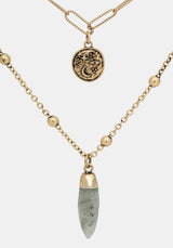Alexen Snake Disc Layered Necklace