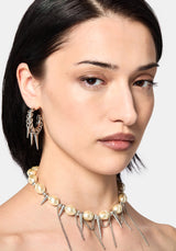 Flittex Spike Faux Pearl Choker