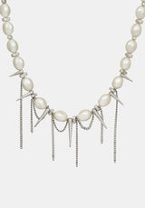 Flittex Spike Faux Pearl Choker