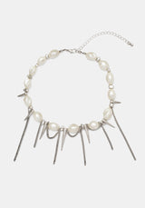 Flittex Spike Faux Pearl Choker