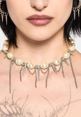 Flittex Spike Faux Pearl Choker