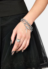 Hurnix Dagger Heart Stainless Steel Bracelet