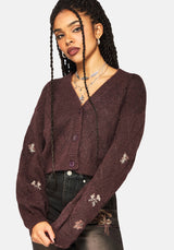 Maya Tile Bestickt Gestrickt Cardigan