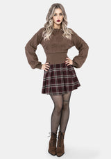 Covet Baumwollmischung Hexen Knot Zopf Gestrickt Pullover