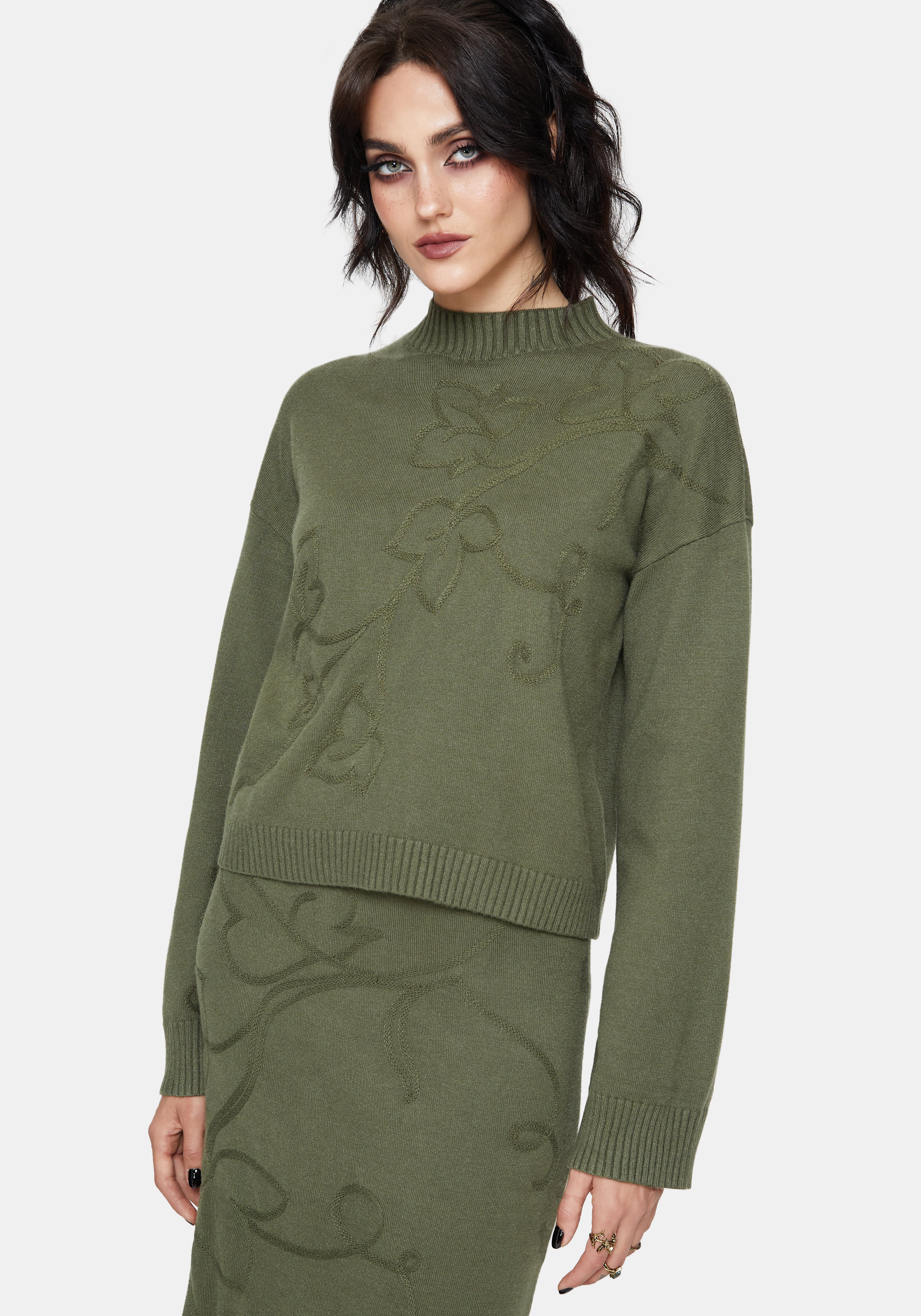 Elixir Branch Detail Knit Jumper – Disturbia