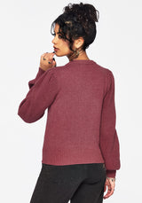 Dana Baumwolle Blumenmuster Bestickt Pullover - Lila