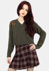 Keira Baumwolle Toadstool Bestickt Pullover