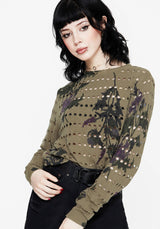 Cassandra Blumenmuster Gestrickt Pullover