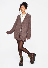 Madeline Bestickt Pointelle Gestrickt Cardigan