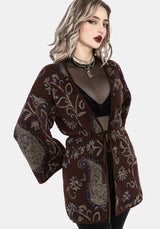 Gillian Baumwolle Paisley Gestrickt Kimono
