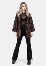 Gillian Baumwolle Paisley Gestrickt Kimono
