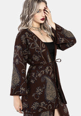 Gillian Baumwolle Paisley Gestrickt Kimono