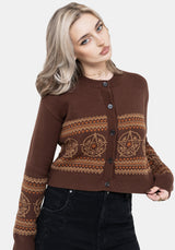 Olympia Pentagramm Fairisle Gestrickt Cardigan