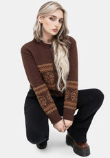 Olympia Pentagramm Fairisle Gestrickt Cardigan