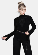 Torquil Mieder Spitze Ribbed Gestrickt Pullover