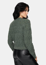Cadmium Pointelle Gestrickt Cardigan - Teal