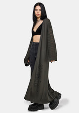 Evander Cosmic Astrology Lightweight Longline Cardigan S