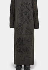 Evander Cosmic Astrology Lightweight Longline Cardigan S