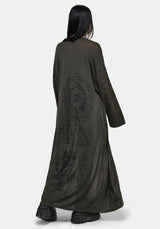 Evander Cosmic Astrology Lightweight Longline Cardigan S