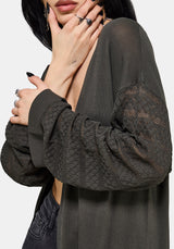 Evander Cosmic Astrology Lightweight Longline Cardigan S