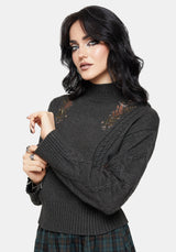 Abellona Bestickt Zopf Gestrickt Pullover