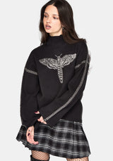 Mourn Moth Blanket Stitch Strick Pullover