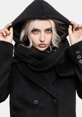 Lethe Mit Kapuze Scarf Lang geschnitten Mantel
