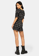 Ashwing Check Broderie Scalloped Short