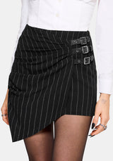 Charli Nadelstreifen Schnalle Asymmetrisch Skort