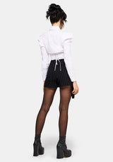 Charli Nadelstreifen Schnalle Asymmetrisch Skort