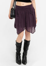 Eliza Textured Hanky Mini Skirt