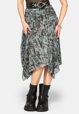 Dusha Garden Mesh Midi Skirt