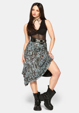 Dusha Garden Mesh Midi Skirt