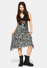 Dusha Garden Mesh Midi Skirt