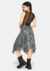 Dusha Garden Mesh Midi Skirt