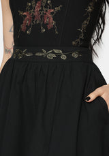 Orena Bat Embroidered Midaxi Skirt