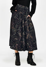 Curio Print Knopf Down Midirock