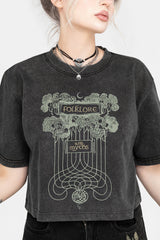 Folklore Kastenförmig Kurz T-Shirt