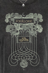 Folklore Kastenförmig Kurz T-Shirt