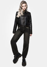 Ermania Kurz Kunst- Leder Jacke