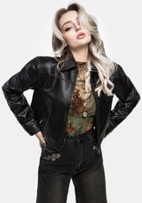 Ermania Kurz Kunst- Leder Jacke